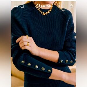 Sezane Sami Jumper in Navy Size Medium (fits like a comfortable small)